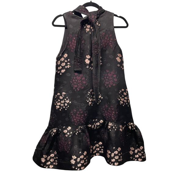 Zarr Collection Cocktail Dress Black and Pink Removeable Collar Flounce XS? - Picture 4 of 7